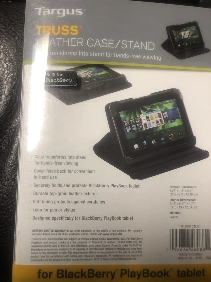 Targus Truss leather case/stand for Blackberry tablet - Image 2 of 2