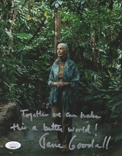 Jane Goodall signed 8x10 photo JSA