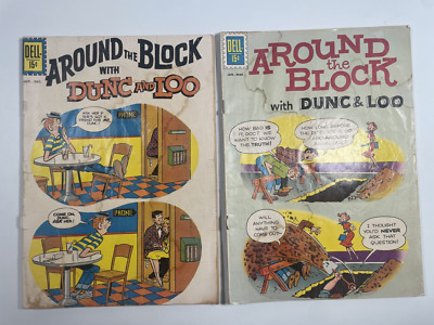 Around the Block With Dunc & Loo #1, 2 - 1691 - Dell Comics