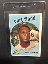 1959 Topps Set-Break #353 Curt Flood St. Louis Cardinals EM/ NM-MT Crease Free