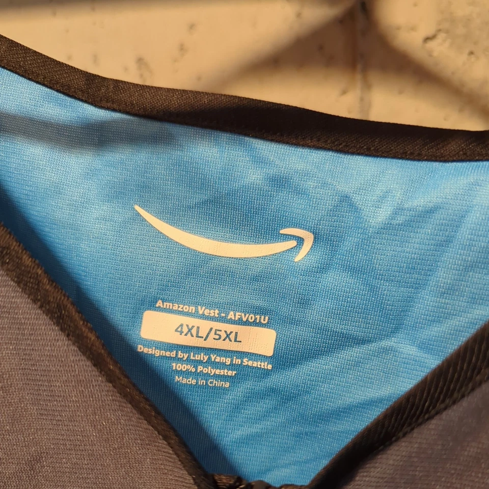 Amazon Luly Yang Safety Reflective Uniform Driver Blue Vest Adult Size 4XL / 5XL - Image 3 of 4