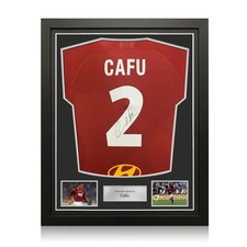 Cafu Signed AS Roma 2019-20 Match Issue Football Shirt. Standard Frame