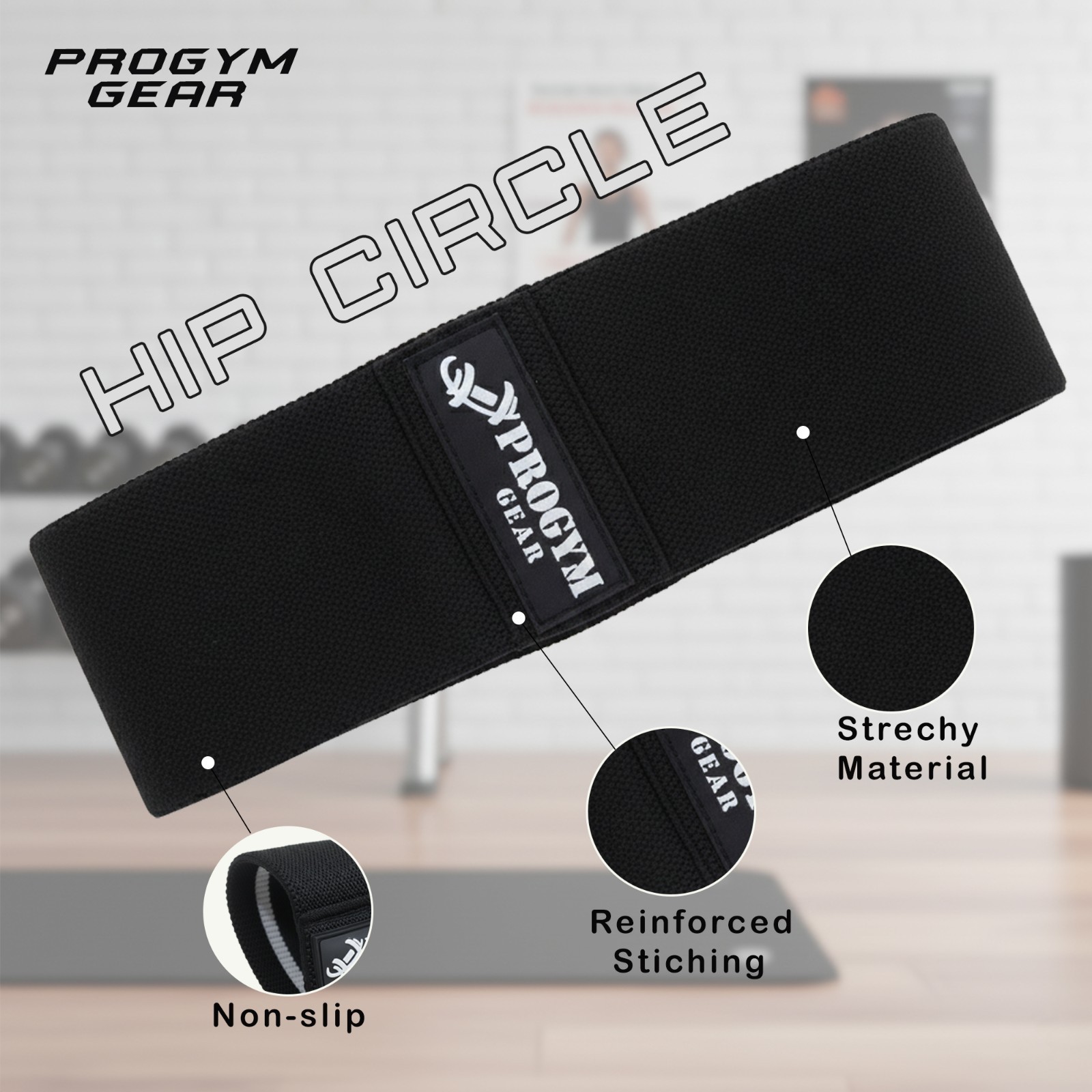 Progym Premium Hip Circle Resistance Band Glutes Hip & Thigh