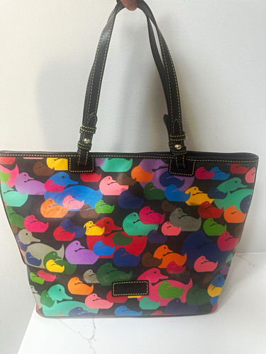 Dooney & Bourke Wonder Duck coated canvas medium east west tote. Vintage
