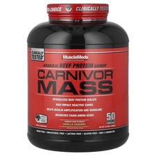 Carnivor Mass, Anabolic Beef Protein Gainer, Vanilla Caramel, 5.78 lbs 2,618