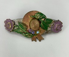 Vtg Metal Hair Clip Barrette Made In France. Length 3.5"