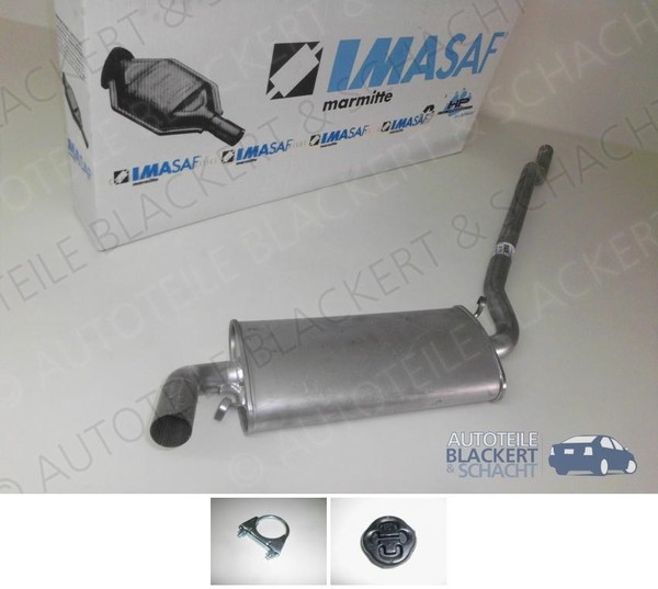 Imasaf Auspuff Mitteltopf FüR Audi 80 + Coupe + Cabrio + 90 (89) 1986-1996-image