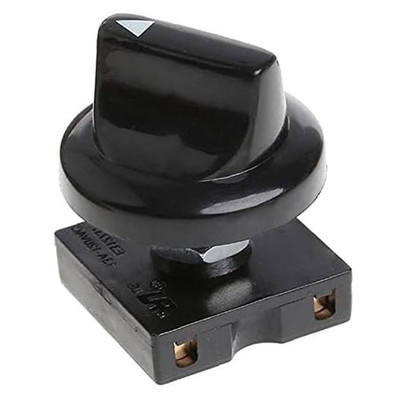 Black Fan Rotary Switch 4 Position 3 Speed Selector Switch Governor with Button