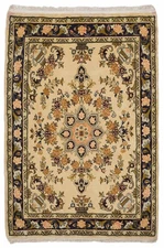 Vintage Oriental Hand-Knotted Carpet 3'5" x 5'0" Traditional Wool Area Rug