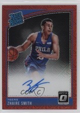 2018 Donruss Optic Rated Rookie Choice Prizm Signatures Zhaire Smith Auto 14t3
