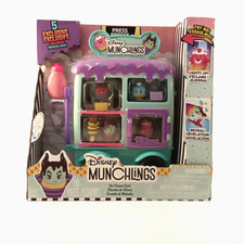 Disney Munchlings Ice Cream Cart Playset 13 Piece Toy Set with Scented Figures