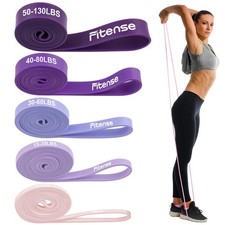 5 Levels Pull Up Bands, 5-130lbs Resistance Bands Set with Door Anchor, Stret...