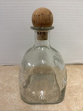 Patrón Tequila Reposado Premium Empty Bottle 375ml Handblown Glass with Cork EUC