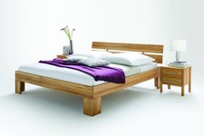 Komfortbett Doppelbett 160 x 200 cm Kernbuche Massivholz geölt Bett Bettgestell