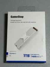 NEW GameStop Storage Expansion 1TB NVMe M.2 PCIe Gen 4x4 SSD with Heatsink Ps5
