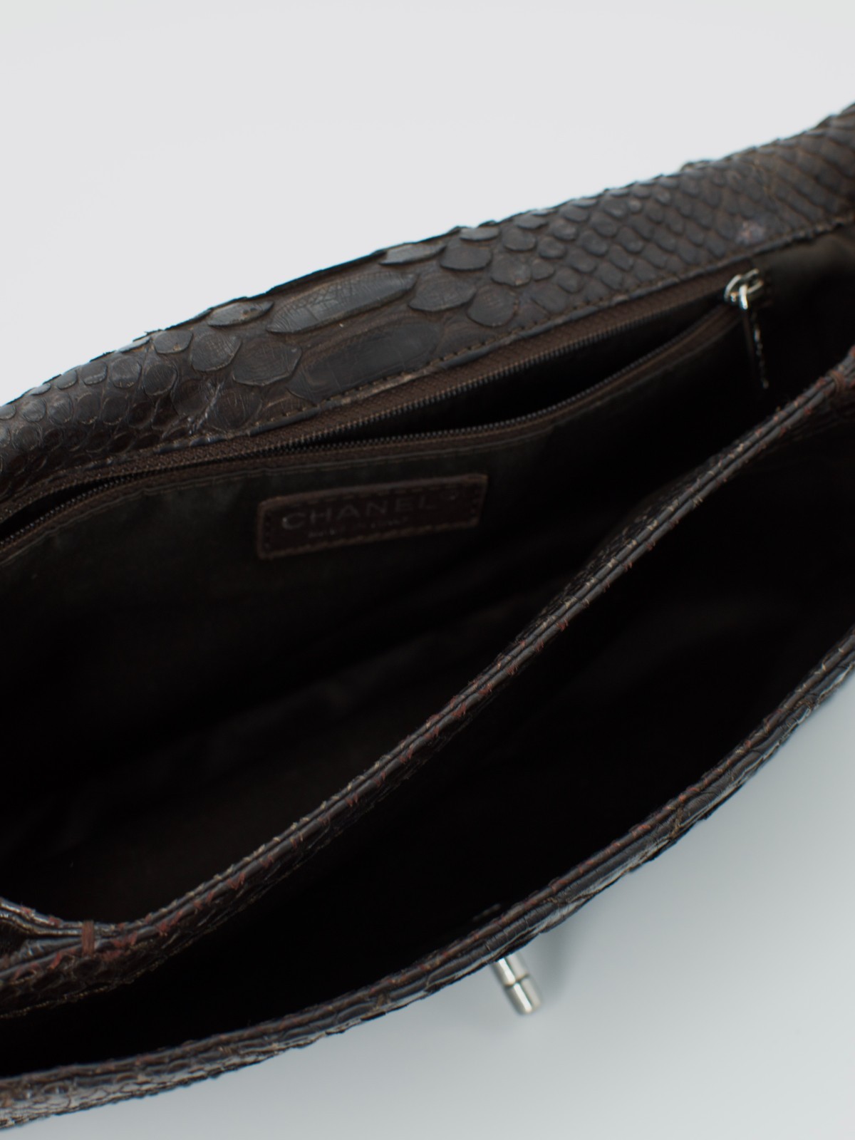 RARE Chanel Exotic Python Leather Classic Flap Sh… - image 12