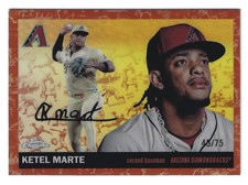 2025 Topps Chrome Platinum Ketel Marte Toile Cream/Rose Gold Refractor /75 #32