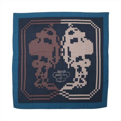 Hermès Kare H100 BRIDES DE GALA PIXEL Brid Doo Gala px Scarf Cashmere & Silk Nav