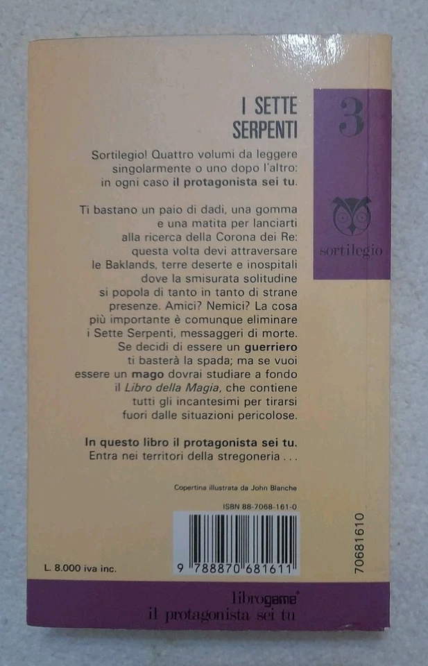 Librogame - Sortilegio n3 - I Sette Serpenti 1989 - Immagine 2 di 4