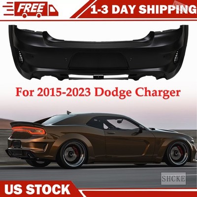 NEW Rear Bumper Cover Fascia Fit For 2015-2023 Dodge Charger W/ Side Vents