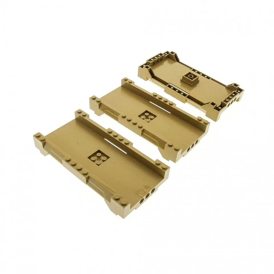3x Lego Fahrbahn 16x8x2 dunkel beige Straße gerade Racers Platte 4173811 42936 - Bild 1 von 1