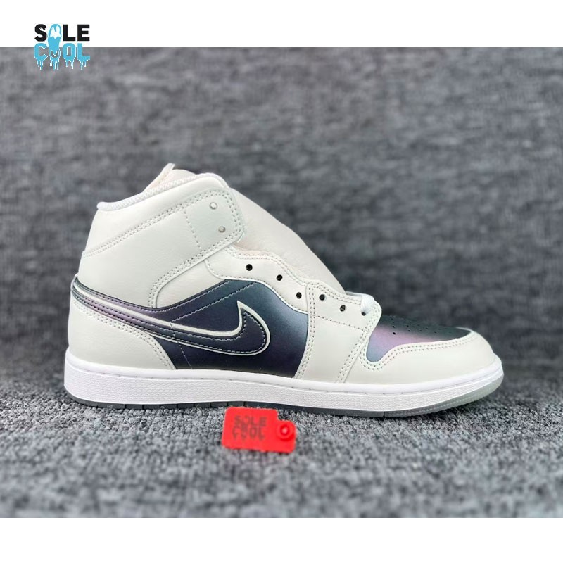 Air Jordan 1 Retro Mid Se Multi Phantom/Phantom-White Men's Shoes