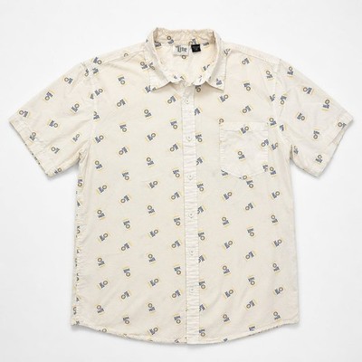Miller Lite Beer All Over Print Button Down Shirt Size Large
