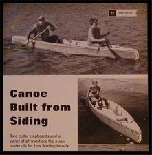 Construye una canoa de cedro de 16' de Clapboard 1967 cómo construir planes fácil construcción