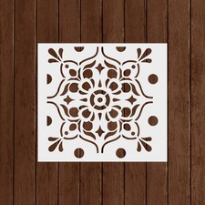 Amelia Tile Stencil - Tile Stencils, Floor Stencils, 6X6 Tile Stencil, 8X8 Tile