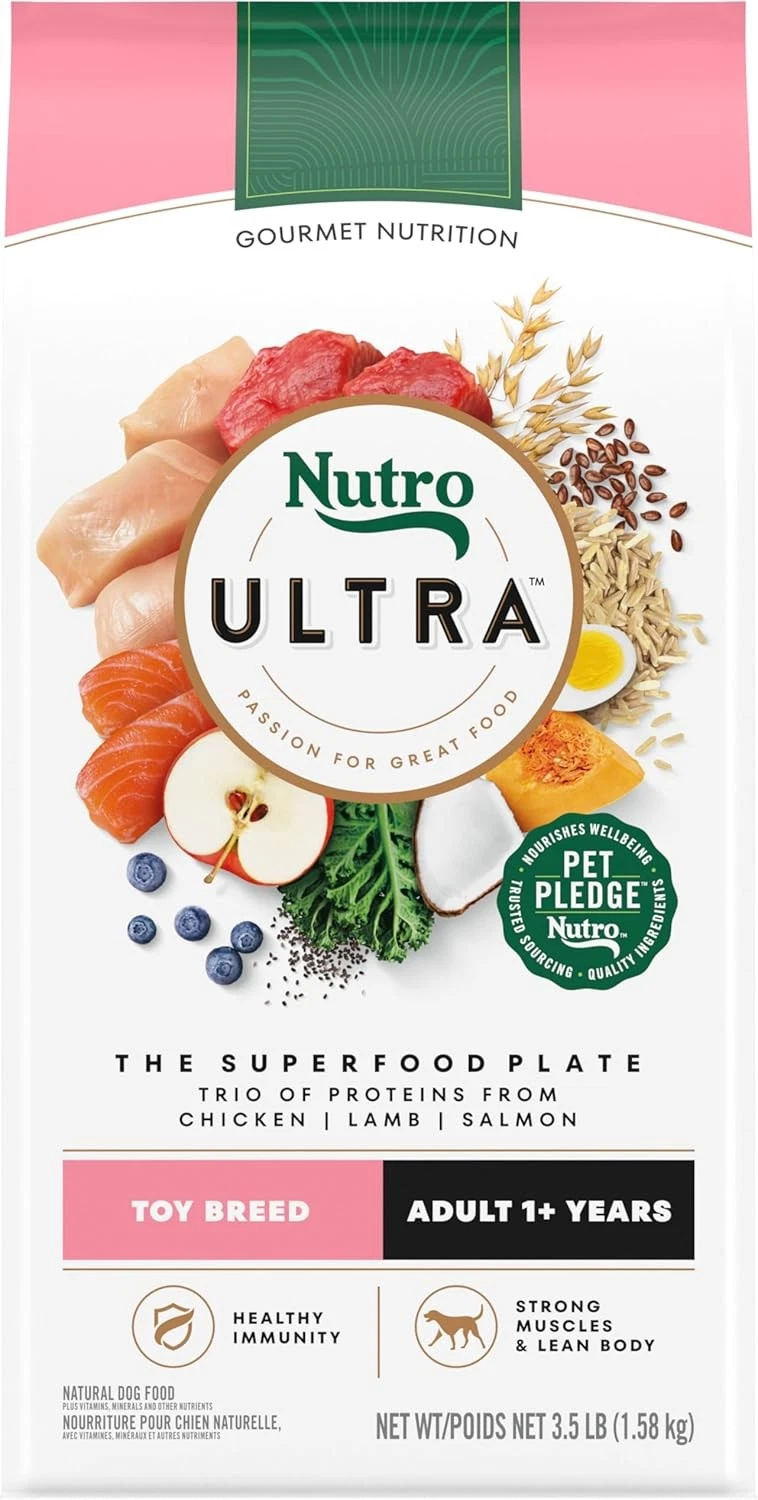 Nutro Ultra Adult Toy Breed Dry Dog Food, Chicken, Lamb 3.5 Pound (Pack of 1)