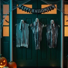 3er Set Halloween Geister Hängedeko Schwarz ...