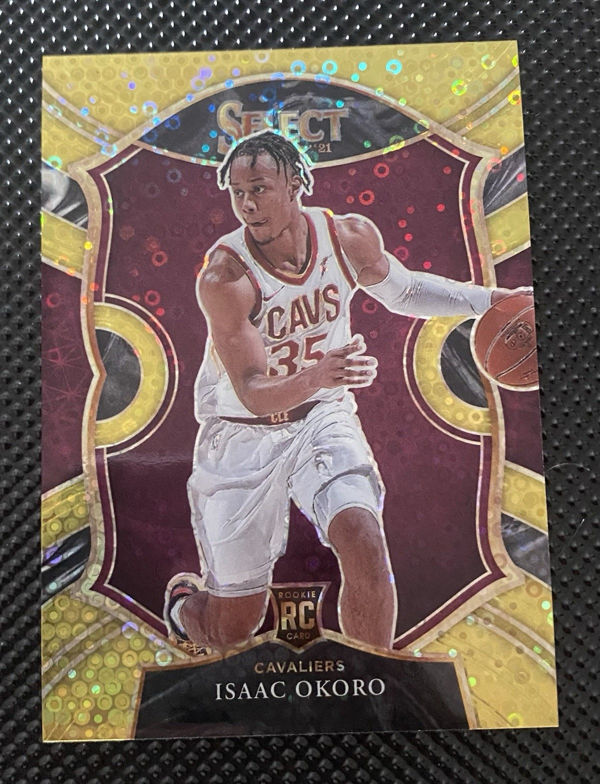 Panini 2020-21 Select Isaac Okoro Concourse Prizm RC Gold Disco /10