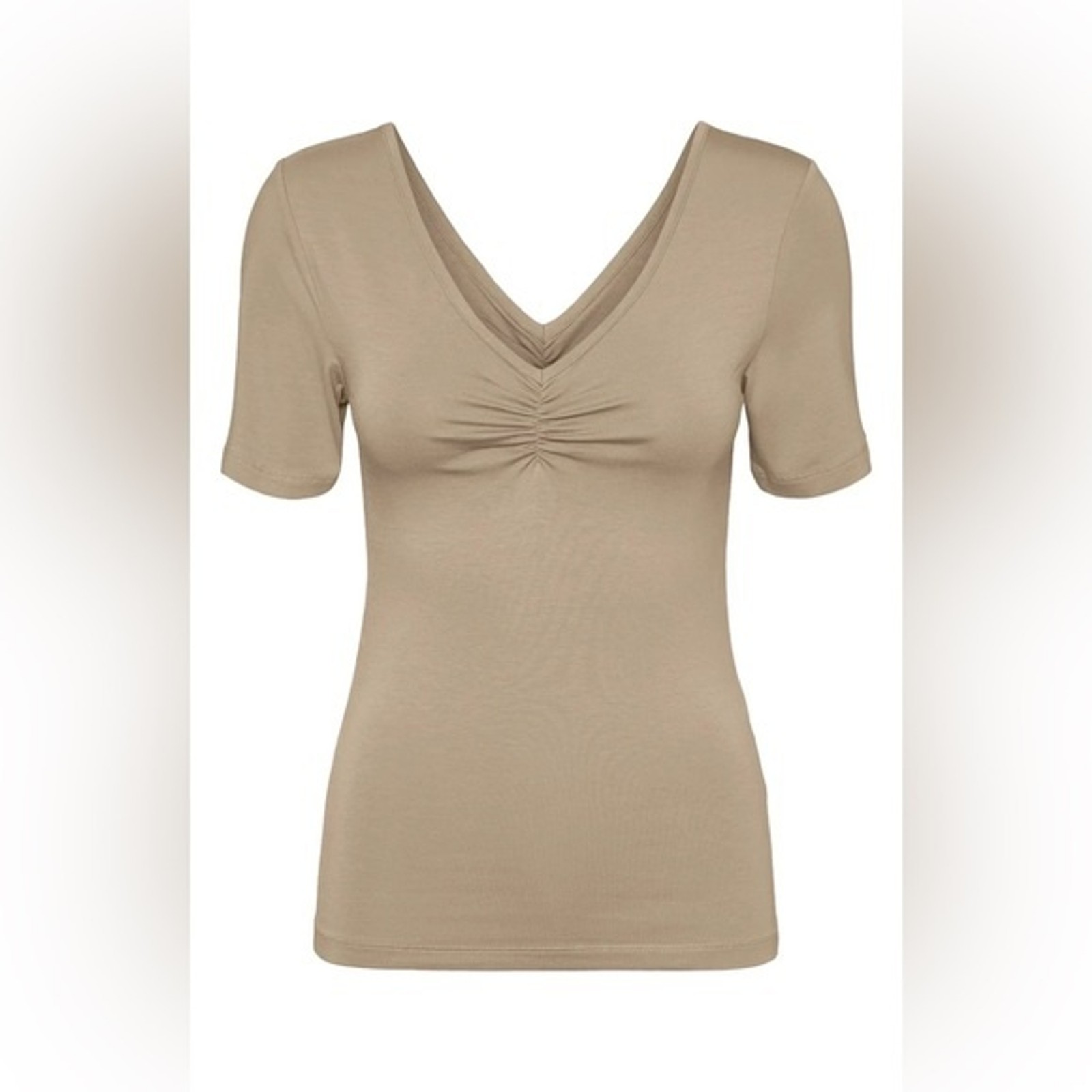 Vero Moda Panda V-Neck Knit Crop NWT Top Essential Classic Basic L