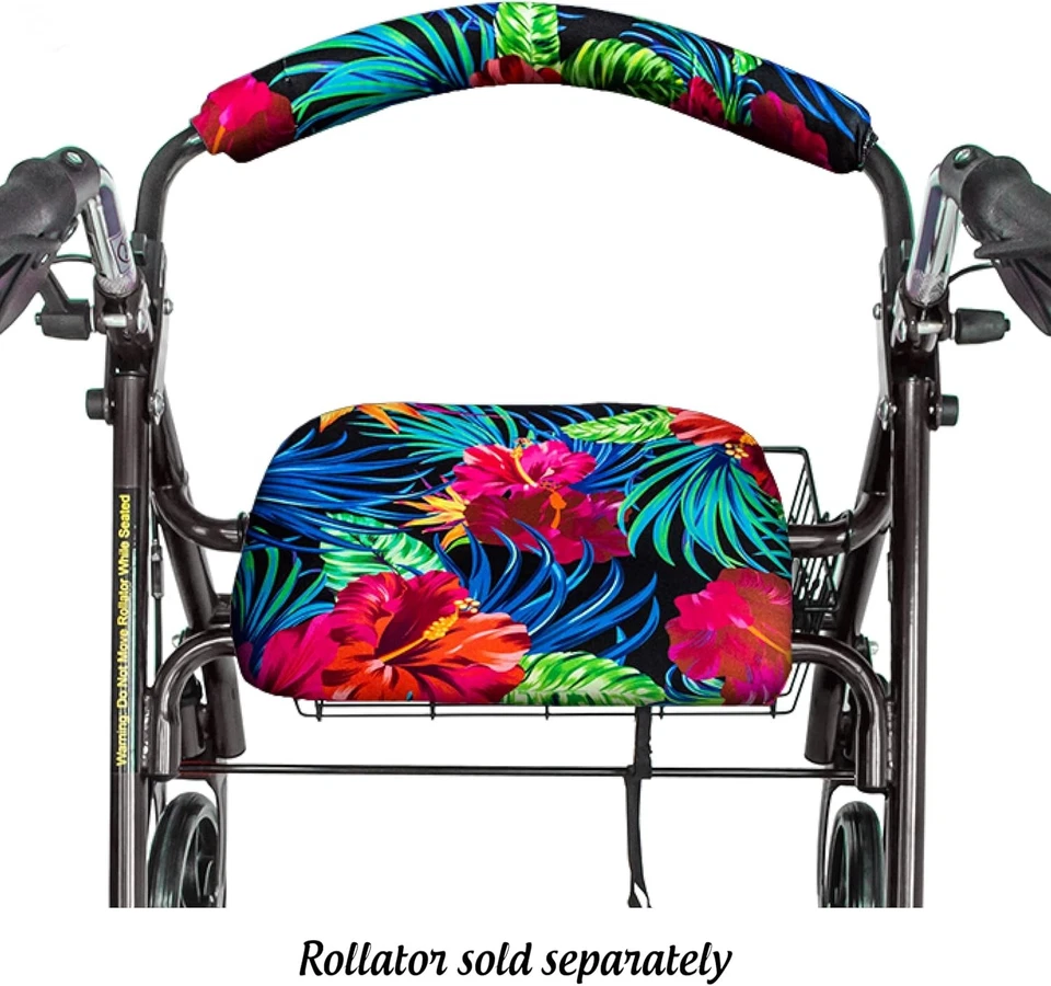 Cubiertas de asiento y respaldo andador andador universal Top Glides Tropical Foto 3 de 4