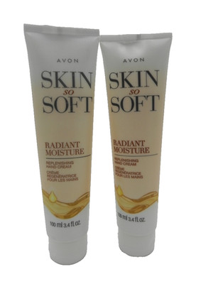 2 Avon Skin So Soft Radiant Moisture Replenish Hand Cream 3.4 oz, New, Free Ship