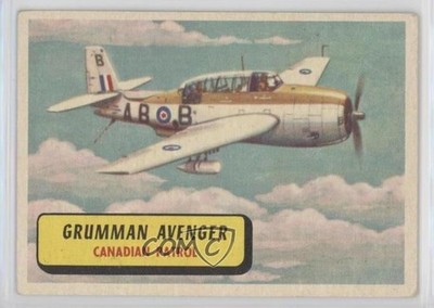 1957 Topps Planes of the World Blue Back Grumman Avenger #49 0s4