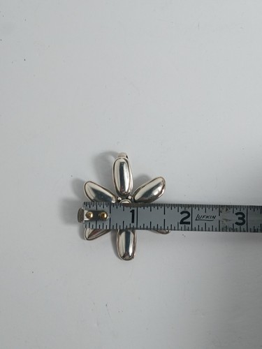 Vintage Sterling Silver Flower Floral Pendant Signed 925 Thailand SX Daisy D2 - Picture 7 of 8