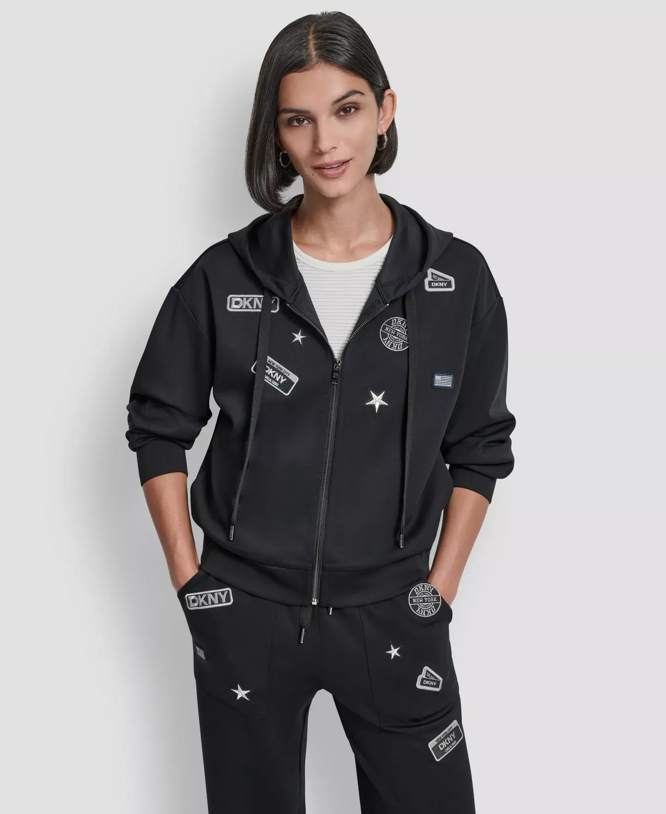 DKNY Women's Jacket Sz XL Long Sleeve Zip-Up