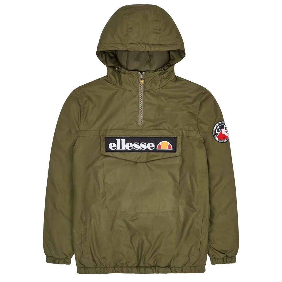 Ellesse Men's Jacket - Monterini Windbreaker, Hood, Zipper, Logo, Solid - Image 3 of 4