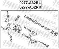 Febest ZubehöRsatz, Bremssattel TT-CU2W FüR Chrysler Dodge Honda Mitsubishi