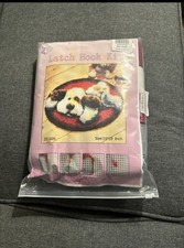 Adorable 19  x 19  doggy latch hook kit  New 