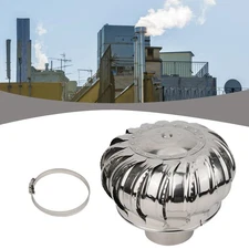 Rotating Stainless Steel Chimney Cowl Cap:/ Protects Flue Pipe  Enhances //new