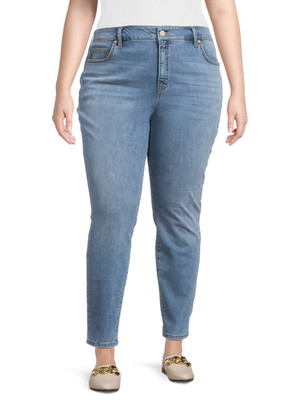 Terra & Sky Women's Plus Size Skinny Jeans, Size 26WP Petite High Rise - Haley