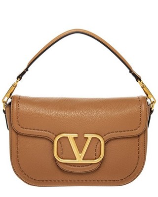 Valentino Alltime Leather Shoulder Bag Women's Brown Os