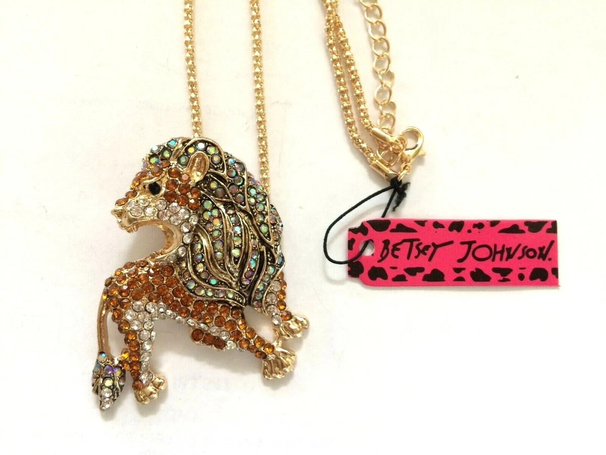 Betsey johnson lion necklace sale