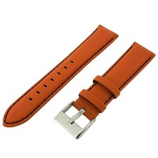 Watch Band Nylon Orange Padded Water Resistant Dark Stitching 18mm - 24mm