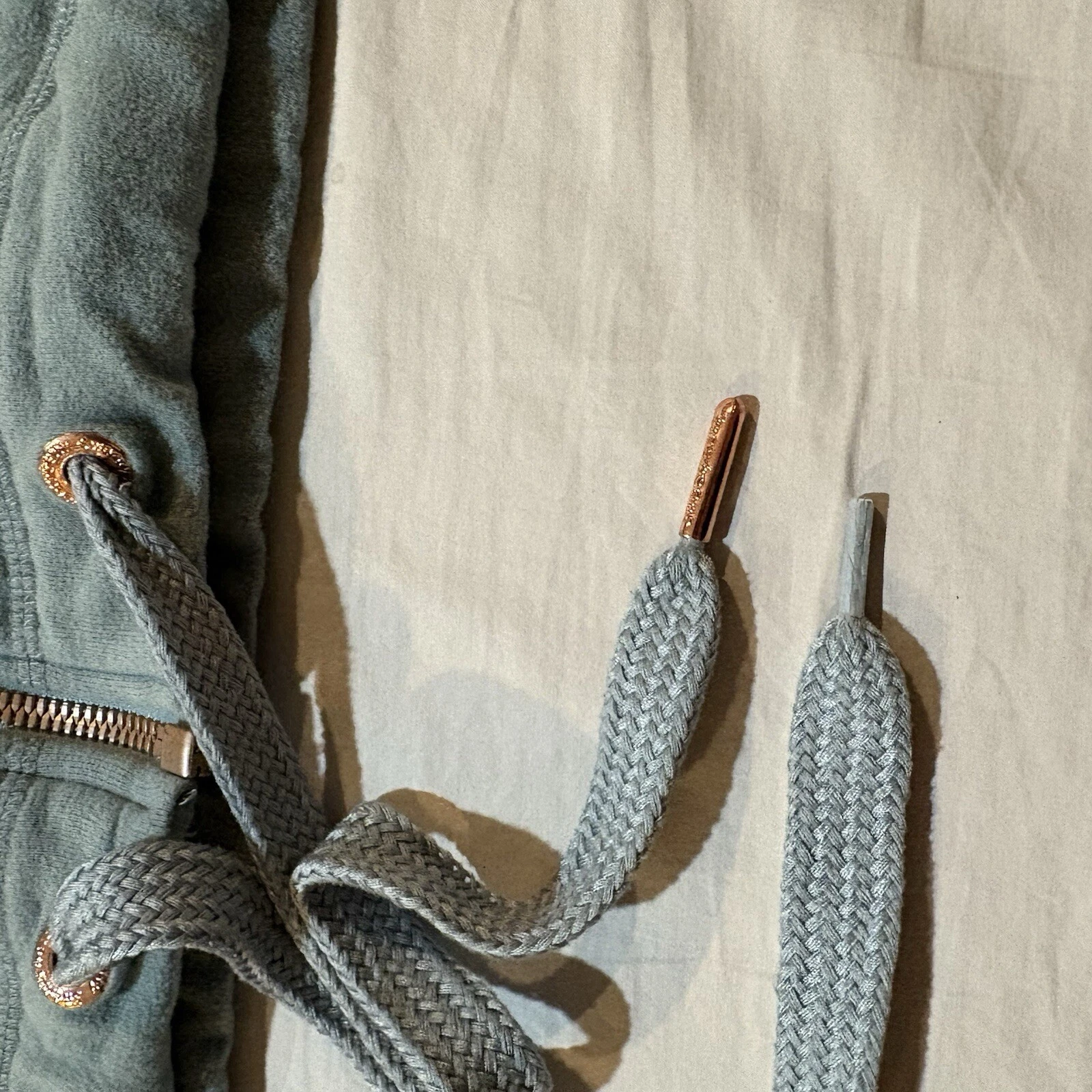 VETEMENTS Felpa Betty Sanctuary Luxe con cappuccio blu tempesta full zip XS