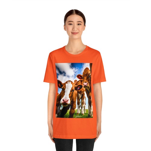 Adorable Cows Baby Cows In Field Unisex Jersey Short Sleeve Tee - Bild 15 von 37