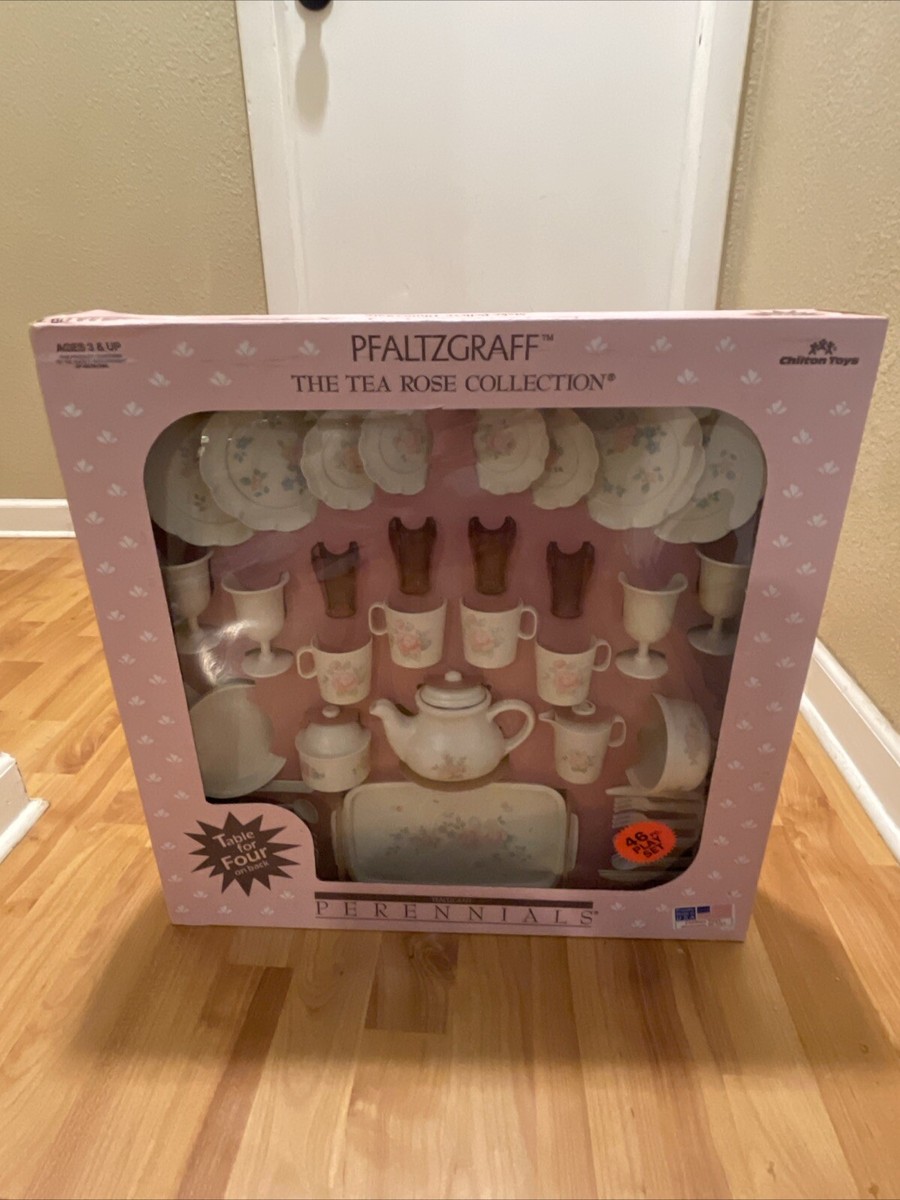 Pfaltzgraff Perennials Tea Rose Collection Chilton Toys 46 Pc Set