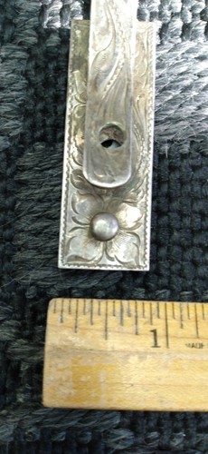 SINGLE Vintage Sterling Silver REPLACEMENT Bit Clip Headstall Bridle Hanger ONE - Foto 6 di 8